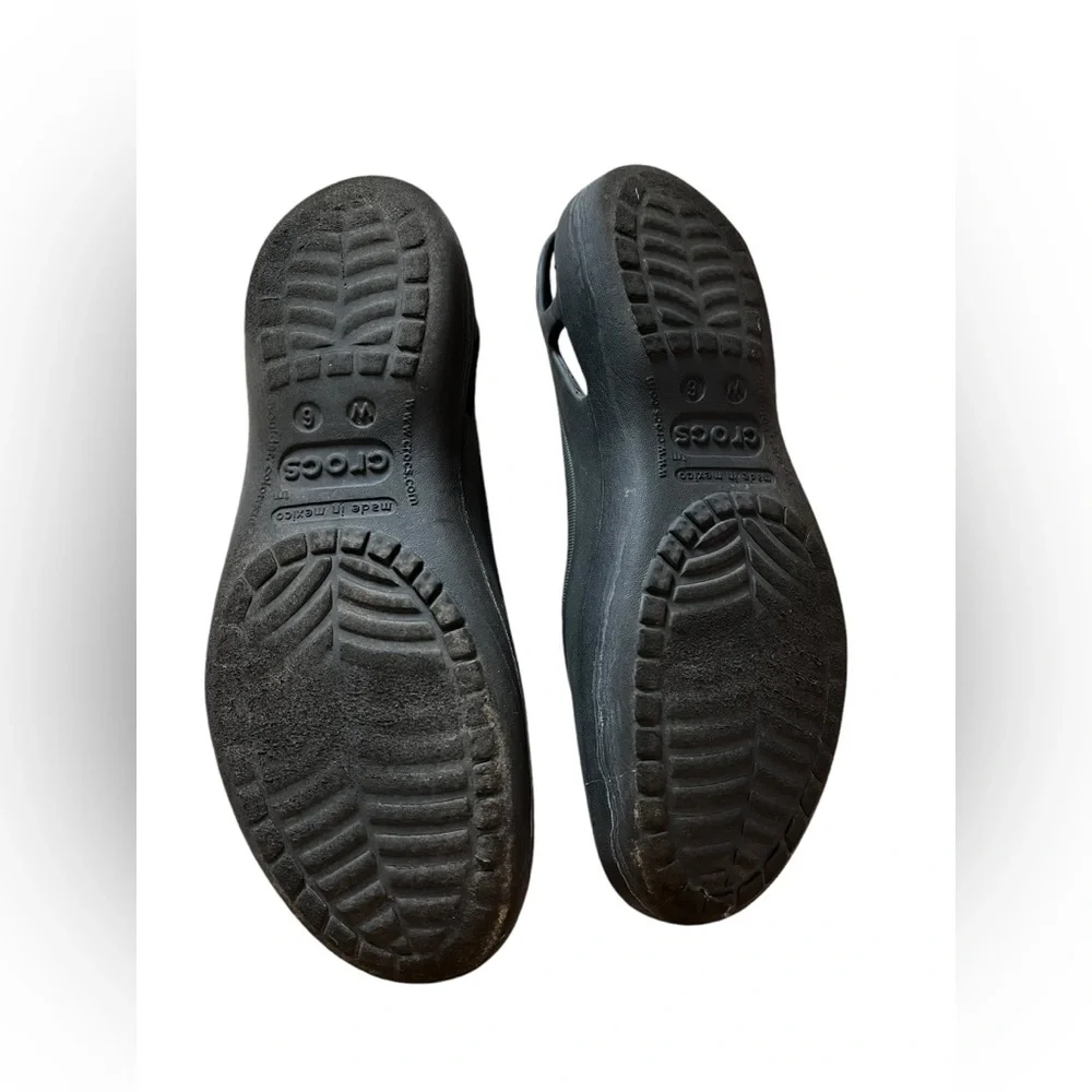 Crocs‎ Kadee Ballet Flats Slip On Shoes Black Women's 6 Mary Jane Black ✅